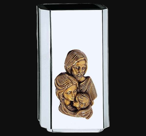 BUCARO EN ACERO INOXIDABLE CON SAGRADA FAMILIA Ref. 478