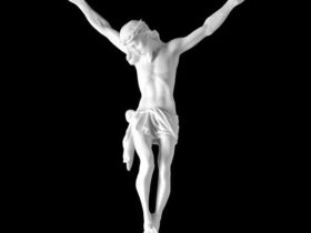 CRISTO DE MARMOL SINTETICO Ref. 6222 6222B 6222N
