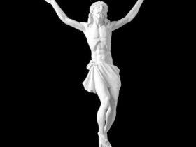 CRISTO DE MARMOL SINTETICO Ref. 6227