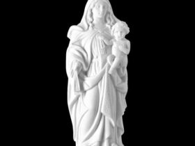 VIRGEN DEL CARMEN EN MARMOL SINTETICO Ref. 6023 6023A 6023N
