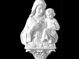 VIRGEN DEL CARMEN EN MARMOL SINTETICO Ref. 6445 6445B 6445A 6445N