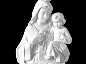VIRGEN DEL CARMEN EN MARMOL SINTETICO Ref. 6447 6447B 6447A
