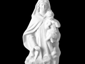 VIRGEN DEL CARMEN EN MARMOL SINTETICO Ref. 6642 6642B
