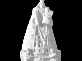 VIRGEN DE LOS DESAMPARADOS EN MARMOL SINTETICO Ref. 6029 6029B 6029A 6029N 6030 6030B  6030A 6030N