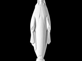 VIRGEN MILAGROSA EN MARMOL SINTETICO Ref. 6152 6152B 6152A