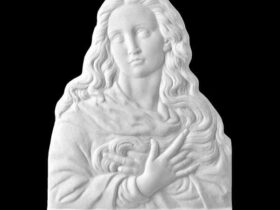 VIRGEN EN MARMOL SINTETICO Ref. 6376