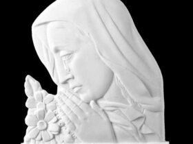 VIRGEN DOLOROSA EN MARMOL SINTETICO Ref. 6378