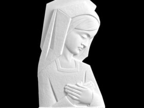 VIRGEN NIÑA EN MARMOL SINTETICO Ref. 6422 6422B