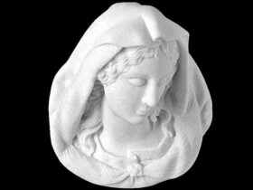 VIRGEN EN MARMOL SINTETICO Ref. 6526 6526B