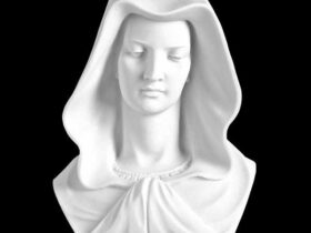 VIRGEN EN MARMOL SINTETICO Ref. 6570 6570B