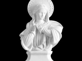 VIRGEN NIÑA EN MARMOL SINTETICO Ref. 6738