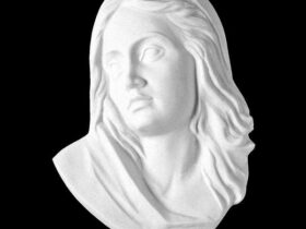 VIRGEN EN MARMOL SINTETICO Ref. 6572 6572N