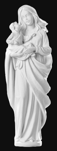 VIRGEN CON NIÑO MARMOL SINTETICO Ref 7597