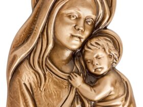 VIRGEN CON NIÑO AUREOLA ACABADO SATINADO Ref 2655